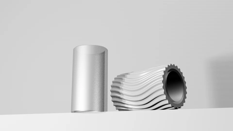 Frosted white VOLT LAYR55 foam roller